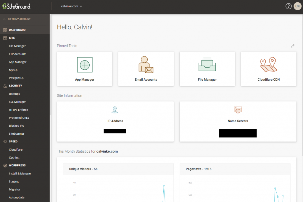 siteground cpanel