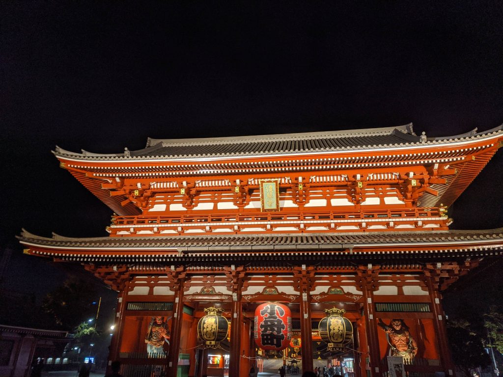 sensoji temple at night